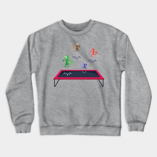 Leaping Lizards Crewneck Sweatshirt by AlmostMaybeNever